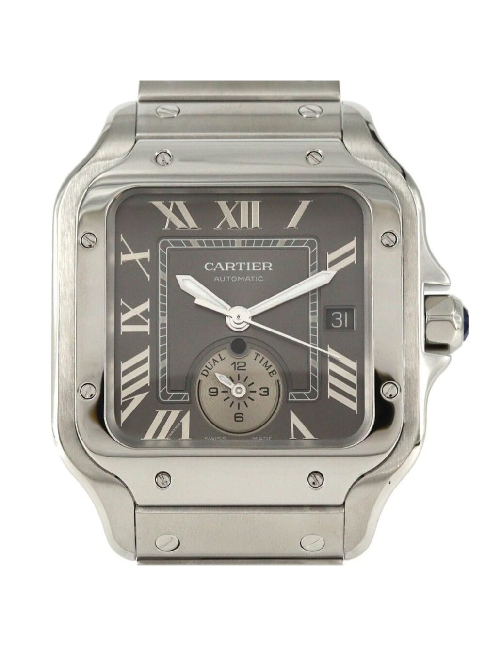 Cartier Santos de Cartier Dual Time Zone LM Wssa SS Automatic